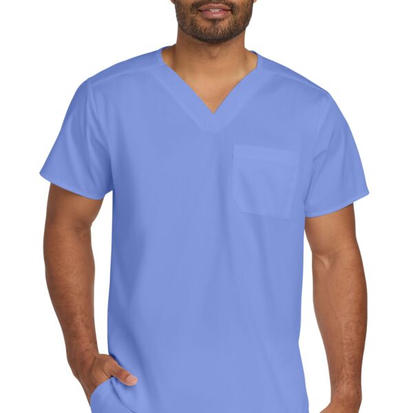 Unisex WorkFlex  Chest Pocket V Neck Top Thumbnail